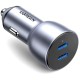 Автозарядка 2xUSB 40W (USB-C) QC 3.0+ Косм. Сіра (CD213) UGREEN