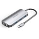 Док-станція USB3.1 Type-C --> HDMI/USB 3.0x3/RJ45/PD 100W Hub 6-in-1 Vention