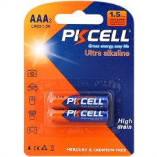 Батарейка AAA/HR3, 1.5V, Лужна, PKCELL, 2pc/card