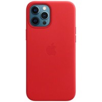 Оригінальний чохол Apple Leather Case with MagSafe для iPhone 12 Pro Max (PRODUCT RED) (MHKJ3)