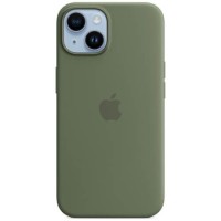 Оригінальний чохол Apple Silicone Case with MagSafe для iPhone 14 (Olive) (MQU83)