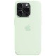 Оригінальний чохол Apple Silicone Case with MagSafe для iPhone 15 Pro Max (Soft Mint) (MWNQ3)