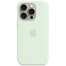 Оригінальний чохол Apple Silicone Case with MagSafe для iPhone 15 Pro Max (Soft Mint) (MWNQ3)