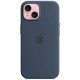 Оригінальний чохол Apple Silicone Case with MagSafe для iPhone 15 (Storm Blue) (MT0N3)