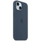 Оригінальний чохол Apple Silicone Case with MagSafe для iPhone 15 (Storm Blue) (MT0N3)