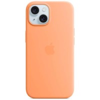 Оригінальний чохол Apple Silicone Case with MagSafe для iPhone 15 (Orange Sorbet) (MT0W3)