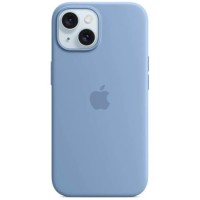 Оригінальний чохол Apple Silicone Case with MagSafe для iPhone 15 Plus (Winter Blue) (MT193)