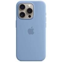 Оригінальний чохол Apple Silicone Case with MagSafe для iPhone 15 Pro (Winter Blue) (MT1L3)