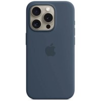 Оригінальний чохол Apple Silicone Case with MagSafe для iPhone 15 Pro Max (Storm Blue) (MT1P3)