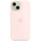 Оригінальний чохол Apple Silicone Case with MagSafe для iPhone 15 Plus (Light Pink) (MT143)