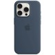 Оригінальний чохол Apple Silicone Case with MagSafe для iPhone 15 Pro (Storm Blue) (MT1D3)