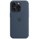 Оригінальний чохол Apple Silicone Case with MagSafe для iPhone 15 Pro (Storm Blue) (MT1D3)