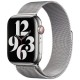 Оригінальний сталевий ремінець для Apple Watch 42/44 mm Milanese Loop (Silver) (ML783)