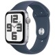 Apple Watch SE 2 44mm Silver Aluminum Case with Storm Blue Sport Band (S/M) (MREC3) 2023