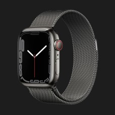 Apple Watch Series 7 41mm Graphite Stainless Steel Case with Graphite Milanese Loop (MKLF3)