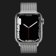 Apple Watch Series 7 45mm Silver Stainless Steel Case with Silver Milanese Loop (MKJE3)