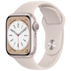 Apple Watch Series 8 41mm Starlight Aluminum Case with Starlight Sport Band (MNP63)