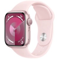 Apple Watch Series 9 41mm Pink Aluminum Case with Light Pink Sport Band S/M (MR933)