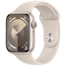 Apple Watch Series 9 45mm Starlight Aluminum Case with Starlight Sport Band S/M (MR963)