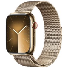 Apple Watch Series 9 41mm GPS + LTE, Gold Stainless Steel Case with Gold Milanese Loop (MRJ73)