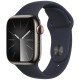 Apple Watch Series 9 GPS + Cellular 41mm Graphite Stainless Steel Case with Midnight Sport Band - S/M (MRJ83)