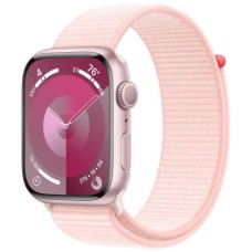 Apple Watch Series 9 GPS 45mm Pink Aluminum Case with Light Pink Sport Loop (MR9J3)