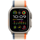 Apple Watch Ultra 2 49mm GPS + LTE Titanium Case with Orange/Beige Trail Loop S/M (MRF13)