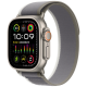 Apple Watch Ultra 2 GPS + Cellular 49mm Titanium Case with Green/Gray Trail Loop - S/M (MRF33)