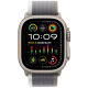 Apple Watch Ultra 2 GPS + Cellular 49mm Titanium Case with Green/Gray Trail Loop - S/M (MRF33)