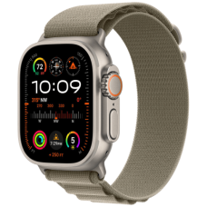 Apple Watch Ultra 2 49mm GPS + LTE Titanium Case with Olive Alpine Loop Small (MREX3)