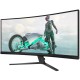 TFT 34" Philips 34M2C3500L, VA, вигнутий, WQHD, 180Hz, 0,5 ms, 2xHDMI, DP, сірий