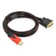 Кабель HDMI M - DVI 24M, 3.0 м, обплетення