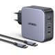 Зарядний пристрій 3xUSB 140W GaN (2хUSB-C+USB-A) CD289 with C to C Cable 1.5 м Gray Ugreen