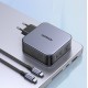 Зарядний пристрій 3xUSB 140W GaN (2хUSB-C+USB-A) CD289 with C to C Cable 1.5 м Gray Ugreen