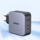 Зарядний пристрій 3xUSB 140W GaN (2хUSB-C+USB-A) CD289 with C to C Cable 1.5 м Gray Ugreen