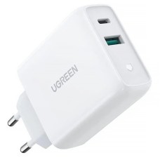 Зарядний пристрій 2xUSB 38W (1хUSB-A+1xType-C) Wall Charger Білий CD170 Ugreen