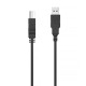 Кабель USB AM-BM, 1.0 м, чорний, HP