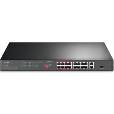 Комутатор TP-Link TL-SL1218P 16xFE (16xPoE), 2xSFP, 150Вт, Некерований