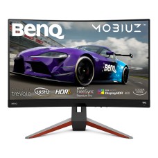 Монітор TFT 27" BenQ EX2710R, QHD, VA, вигнутий, 1ms, 165 Гц, HDMI x2, DP, HAS, колонки 2.1, сірий металік