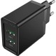 Зарядний пристрій 2xUSB 36W (USB-Ax2) QC3.0 чорний Vention