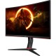 TFT 27" AOC C27G2Z3/BK, VA, 280Гц, 0,5ms, вигнутий, HDMIx2, DP, HAS, чорний з червоним