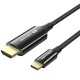 Кабель USB 3.1 Type-C M - HDMI M, 1.8m 8K 60 Гц Zinc Alloy TPE Black Vention