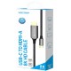 Кабель USB 3.1 Type-C M - HDMI M, 1.8m 8K 60 Гц Zinc Alloy TPE Black Vention