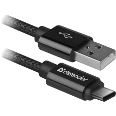 Кабель USB AM-Type-C M, 1.0 м, чорний, 09-03T PRO Defender