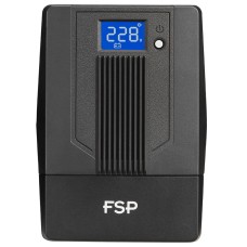 ДБЖ FSP iFP-600, 600ВА/360Вт, USB, LCD, 2хSchuko, AVR, Black