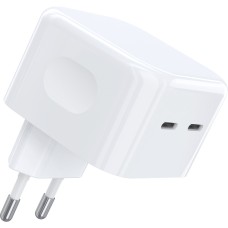 Зарядний пристрій 2хUSB-C 35W PD QC3.0 Q5008 білий Choetech