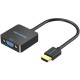 Перехідник HDMI M -> VGA F, 1080P 60Hz, 3,5мм Audio, Micro USB (F) powered, кабель 0,15м Vention