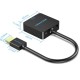 Перехідник HDMI M -> VGA F, 1080P 60Hz, 3,5мм Audio, Micro USB (F) powered, кабель 0,15м Vention