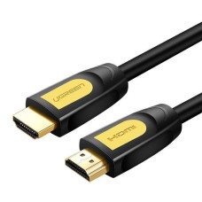 Кабель HDMI M - M, 3.0 м, V2.0 Round Cable 4K, HD101 UGREEN Чорний+Жовтий