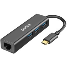 Хаб USB 3.1 -> 3хUSB 3.0+RJ45(1000M) Ethernet 4 in 1 Hub Choetech